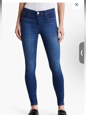 Frame denim le high skinny blue jeans pant straight size 25